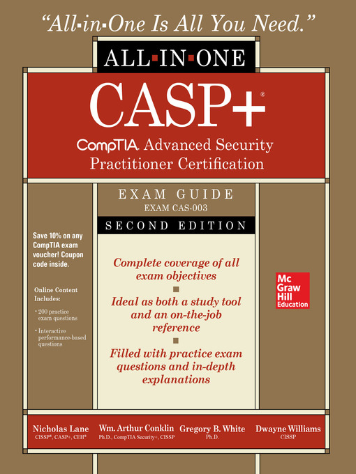 Title details for CASP+ CompTIA Advanced Security Practitioner Certification All-in-One Exam Guide (Exam CAS-003) by Nicholas Lane - Available